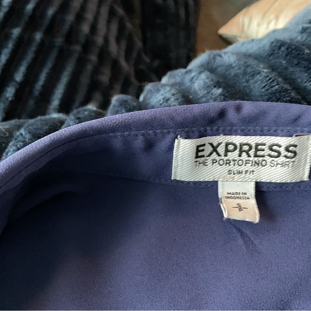 Express Portifino Deep Blue Women's Blouse - Picture 4 of 4
